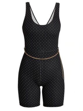 WeWoreWhat Scoop Micro Polka Dot Bodysuit